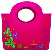 Opakowanie Filcowe Robótki - Torebka koszyczek fuksja STnux