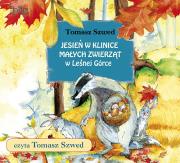 Jesień w Klinice Małych Zwierząt w Leśnej Górce- audiobook. Autor: Tomasz Szwed. Dadada.pl Okładka książki Jesień w Klinice Małych Zwierząt w Leśnej Górce- audiobook