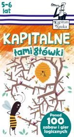 Kapitalne łamigłówki 5-6 lat. Autor: Opracowanie zbiorowe. Dadada.pl Okładka książki Kapitalne łamigłówki 5-6 lat