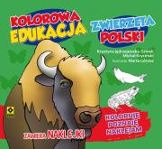 Okładka książki Kolorowa edukacja Zwierzęta Polski - naklejka