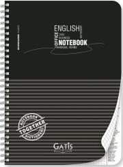 Opakowanie Kołozeszyt A4 w kratkę 80 kartek black&grey Język angielski