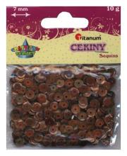 Opakowanie Konfetti cekiny 7mm 10g perlowy brąz (CO7/054)