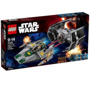 Lego Star Wars TIE Advanced kontra myśliwiec A-Wing. Autor: Star Wars. Dadada.pl Okładka książki Lego Star Wars TIE Advanced kontra myśliwiec A-Wing