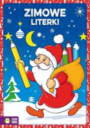Malowanki Zimowe literki. Autor: Opracowanie zbiorowe. Dadada.pl Okładka książki Malowanki Zimowe literki