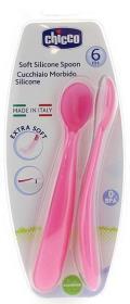 Opakowanie Miękkie łyżeczki silikonowe 2 szt. różowe