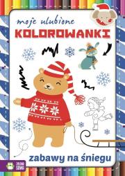Okładka książki Moje ulubione kolorowanki Zabawy na śniegu