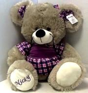 Opakowanie Myszka Nicky w ubranku 42 cm, 2 wzory