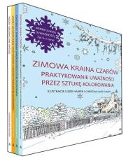 PAKIET Zimowa kraina czarów, Krajobrazy, Wzory geometryczne, Wzory dekoracyjne vintage. Autor: Opracowanie zbiorowe. Dadada.pl Okładka książki PAKIET Zimowa kraina czarów, Krajobrazy, Wzory geometryczne, Wzory dekoracyjne vintage