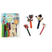 Pan Robótka - Kukielki na patyku zwierzęta domowe. Wydawca: Mister Maker. Dadada.pl Opakowanie Pan Robótka - Kukielki na patyku zwierzęta domowe