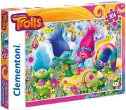 Puzzle SuperColor Trolls 104. Autor: Trolls. Dadada.pl Okładka książki Puzzle SuperColor Trolls 104