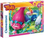 Puzzle SuperColor Trolls 104. Autor: Trolls. Dadada.pl Okładka książki Puzzle SuperColor Trolls 104
