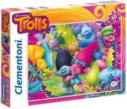 Puzzle SuperColor Trolls 60. Autor: Trolls. Dadada.pl Okładka książki Puzzle SuperColor Trolls 60