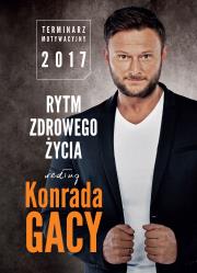 Rytm zdrowego życia według Konrada Gacy. Autor: Konrad Gaca. Dadada.pl Okładka książki Rytm zdrowego życia według Konrada Gacy