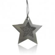 Opakowanie Tagi do prezentów srebrne (12szt) CHRISTMAS JOY