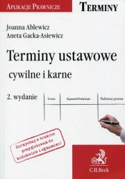 Okładka książki Terminy ustawowe cywilne i karne