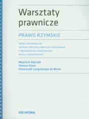 Warszaty prawnicze Prawo rzymskie. Autor: Dajczak Wojciech, Giaro Tomasz. Dadada.pl Okładka książki Warszaty prawnicze Prawo rzymskie