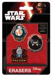 Zestaw 3 gumek do ścierania Star Wars. Wydawca: MST Toys. Dadada.pl Opakowanie Zestaw 3 gumek do ścierania Star Wars