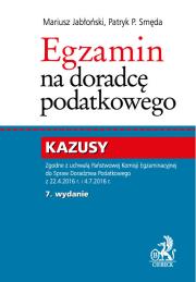 Okładka książki Egzamin na doradcę podatkowego. Kazusy