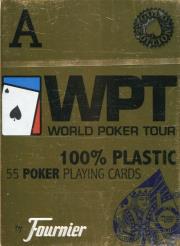 Fournier WPT 100% plastic złota edycja. Wydawca: Fournier. Dadada.pl Opakowanie Fournier WPT 100% plastic złota edycja