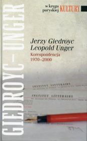 Okładka książki Jerzy Giedroyc Leopold Unger