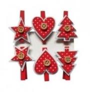 Opakowanie Klamerki 6 sztuk CHRISTMAS JOY