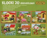 Opakowanie Klocki 20 elementowe Zwierzęta gospodarskie