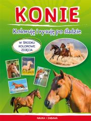 Okładka książki Konie. Koloruję i rysuję po śladzie