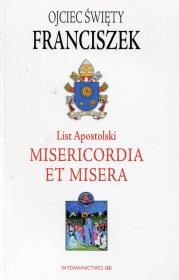 Okładka książki List Apostolski Misericordia et misera