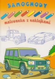 Okładka książki Malowanka z naklejkami. Samochody