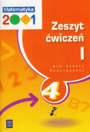 Matematyka 2001 4 Zeszyt ćwiczeń część 1. Autor: Chodnicki Jerzy, Dałek Krystyna, Dąbrowski Mirosław. Dadada.pl Okładka książki Matematyka 2001 4 Zeszyt ćwiczeń część 1