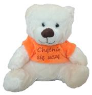 Opakowanie Miś superbohater w bluzeczce 20 cm pomarańczowy