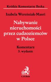 Okładka książki Nabywanie nieruchomości przez cudzoziemców w Polsce