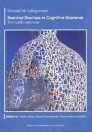 Nominal Structure in Cognitive Grammar. Autor: Langacker Ronald W.. Dadada.pl Okładka książki Nominal Structure in Cognitive Grammar