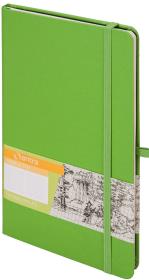 Opakowanie Notes A5 z gumką Romantyzm linia zielony