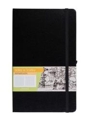 Opakowanie Notes A5 z gumką Romantyzma kratka czarny