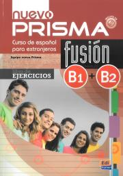 Nuevo Prisma fusion B1+B2 Libro de ejercicios + CD. Autor: Guerrero Amelia, Ana Hermoso Gonzalez, Alicia López y David Isa. Dadada.pl Okładka książki Nuevo Prisma fusion B1+B2 Libro de ejercicios + CD