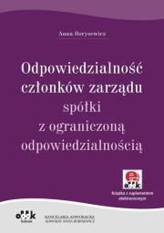 Okładka książki Odpowiedzialność członków zarządu spółki z ograniczoną odpowiedzialnością