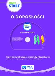 Pewny start O dorosłości Karty demonstracyjne. Autor: Barbara Szostak, Klaro-Celej Lidia. Dadada.pl Okładka książki Pewny start O dorosłości Karty demonstracyjne