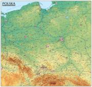 Polska. Mapa Ogólnogeograficzna mapa ścienna oprawiona w listwy. Wydawca: ExpressMap. Dadada.pl Opakowanie Polska. Mapa Ogólnogeograficzna mapa ścienna oprawiona w listwy