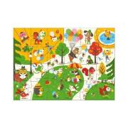 Puzzle flokowane Park 24. Wydawca: Djeco. Dadada.pl Opakowanie Puzzle flokowane Park 24