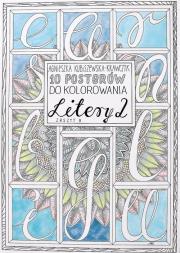 Okładka książki 10 posterów do kolorowania. Litery 2