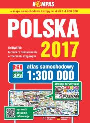 Atlas samochodowy Polska 2017 1:300 000. Autor: Opracowanie zbiorowe. Dadada.pl Okładka książki Atlas samochodowy Polska 2017 1:300 000