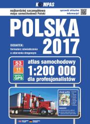 Atlas samochodowy Polski dla profesjonalistów Kompas 1:200 000 . Autor: Opracowanie zbiorowe. Dadada.pl Okładka książki Atlas samochodowy Polski dla profesjonalistów Kompas 1:200 000