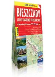 Bieszczady i Góry Sanocko-Turczańskie. Mapa turystyczna. 1:65 000. Wydawca: EXPRESSMAP POLSKA SP.Z O.O.. Dadada.pl Opakowanie Bieszczady i Góry Sanocko-Turczańskie. Mapa turystyczna. 1:65 000