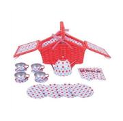 Opakowanie Blaszany serwis do herbatki w koszyku