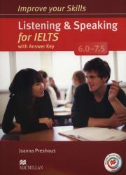 Okładka książki Improve your Skills for IELTS 6.0-7.5 Listening&Speaking Książka ucznia z kluczem + Macmillan Practice Online + CD