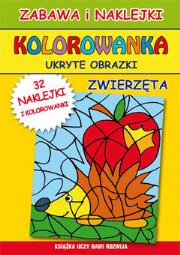 Kolorowanka. Ukryte obrazki zwierzęta LITERAT. Autor: Anna Trzpil. Dadada.pl Okładka książki Kolorowanka. Ukryte obrazki zwierzęta LITERAT