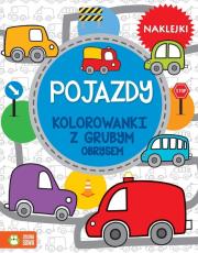 Okładka książki Kolorowanki z grubym obrysem. Pojazdy