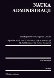 Nauka administracji. Autor: Bukowska Joanna, Cieślak Zbigniew, Federczyk Wojciech, Klimaszewski Michał, Majchrzak Bartosz. Dadada.pl Okładka książki Nauka administracji