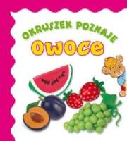 Okruszek poznaje - owoce wyd.2017. Autor: Elżbieta Śmietanka-Combik (ilustr.). Dadada.pl Okładka książki Okruszek poznaje - owoce wyd.2017